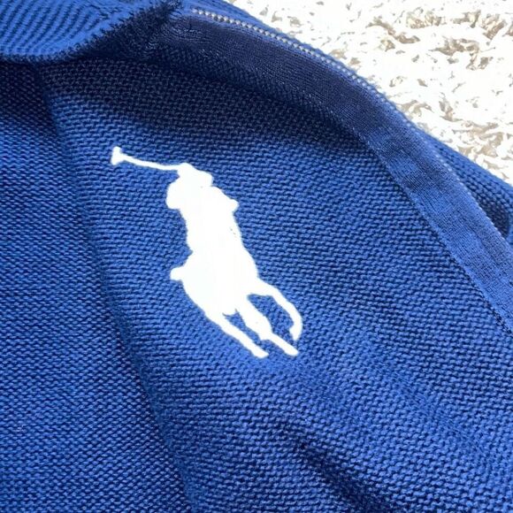Ralph Lauren Polo BIG PONY Full Zip Sweater Jacket  NAVY/WHITE Boys XL - Picture 11 of 16